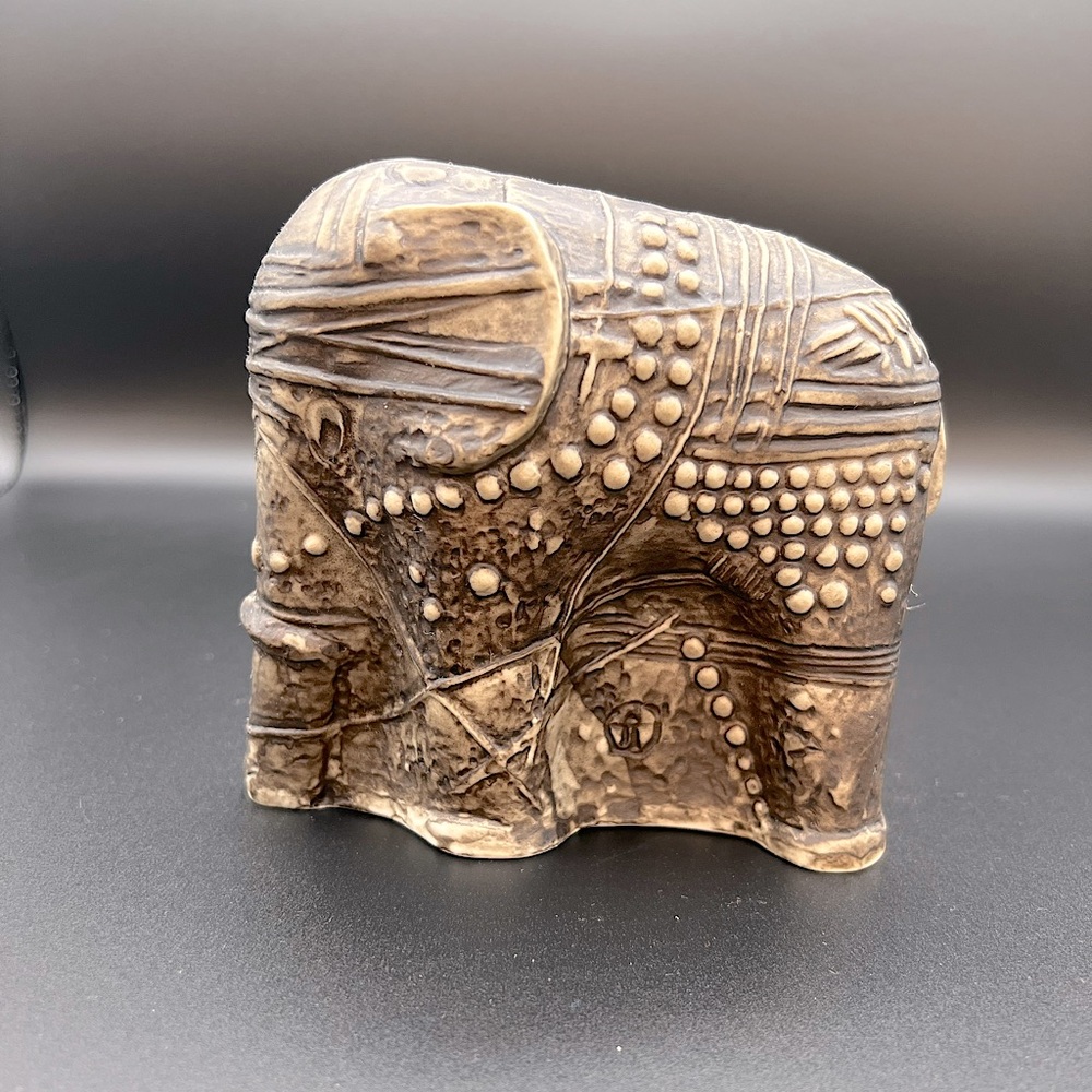 Rorstrand Elephant made in Sweden by Bertil Vallien Vintage Ceramic Figurine